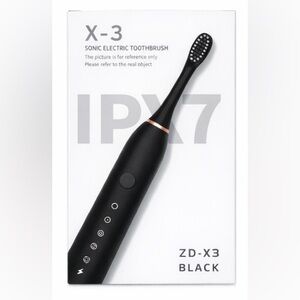 X-3 Sonic Electric Toothbrush ZD-X3 Black Rechargeable New In Box
